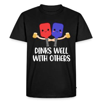 Dinks Well avec d’autres Pickleball Gift - T-shirt Premium bio Homme - noir - Devant - Nico (187cm)