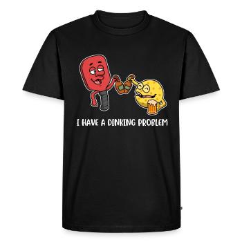 I Have A Dinking Problem Pickleball Gift - Men's Premium Organic T-Shirt - black - Front - Nico (187cm)