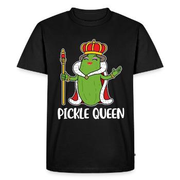 Pickle Queen Cucumber Gift - Men's Premium Organic T-Shirt - black - Front - Nico (187cm)