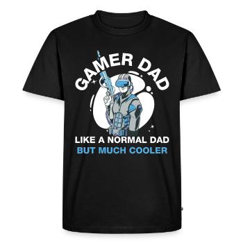 Gamer Dad Like A Normal Dad Gambler Gift - T-shirt Premium bio Homme - noir - Devant - Nico (187cm)