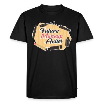 Futur maquilleur Maquilleur Cadeau - T-shirt Premium bio Homme - noir - Devant - Nico (187cm)