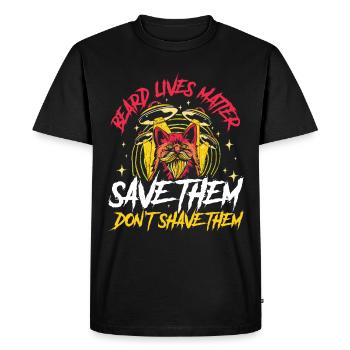 Beard Lives Matter Beard Gift - Men's Premium Organic T-Shirt - black - Front - Nico (187cm)