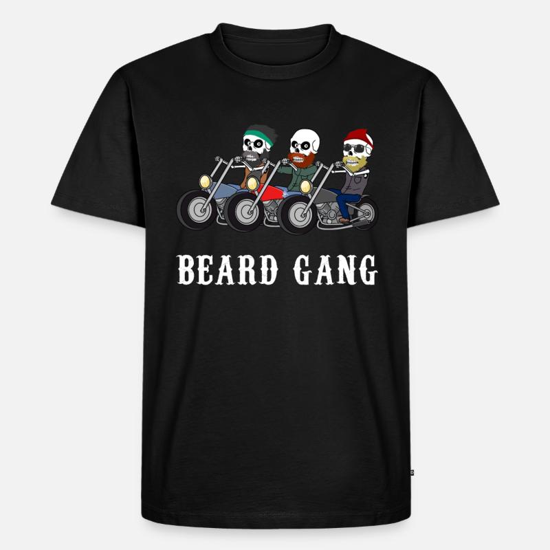 Beard Gang Bart Geschenk - Männer Premium Bio T-Shirt - Schwarz