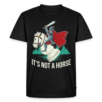 Its Not A Horse Chess Chess Gift - Men's Premium Organic T-Shirt - black - Front - Nico (187cm)