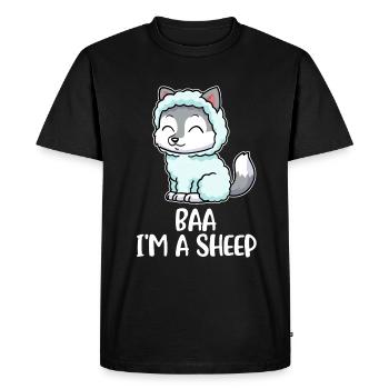 Baa Im A Sheep Sheep Gift - Men's Premium Organic T-Shirt - black - Front - Nico (187cm)