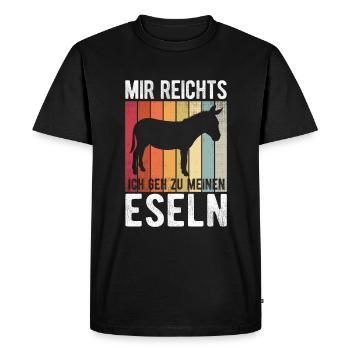 Eseln Bauernhof Esel Geschenk - Männer Premium Bio T-Shirt - Schwarz - Vorne - Nico (187cm)