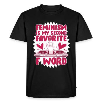 Féminisme Mot préféré Féminisme Cadeau - T-shirt Premium bio Homme - noir - Devant - Nico (187cm)