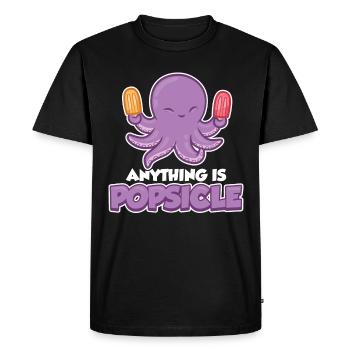 Anything Is Popsicle Ice Cream Gift - Men's Premium Organic T-Shirt - black - Front - Nico (187cm)