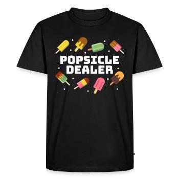 Popsicle Dealer Ice Cream Gift - Men's Premium Organic T-Shirt - black - Front - Nico (187cm)