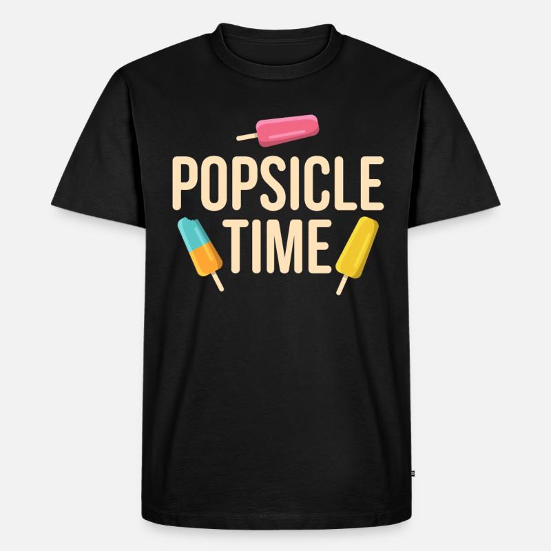 Popsicle Time Eis Geschenk - Männer Premium Bio T-Shirt - Schwarz