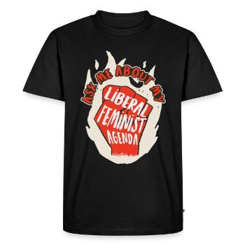 Programme féministe libéral Féminisme Cadeau - T-shirt Premium bio Homme - noir - Devant - Nico (187cm)