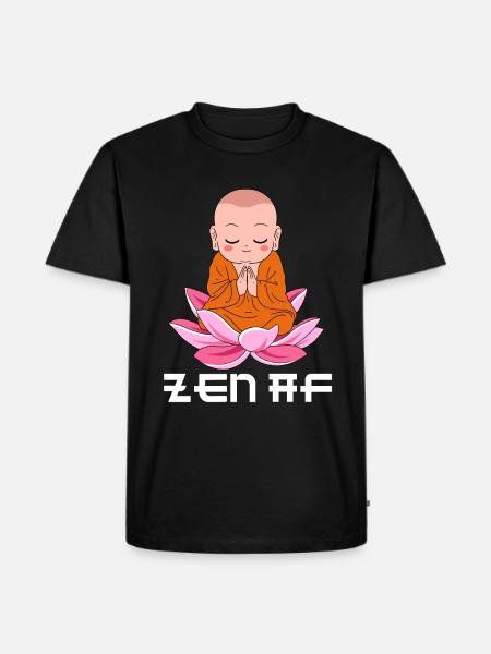 Zen AF Yoga Gift - Men's Premium Organic T-Shirt - black