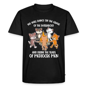 Dance On Grave Of Patriarchy Feminism Gift - Men's Premium Organic T-Shirt - black - Front - Nico (187cm)