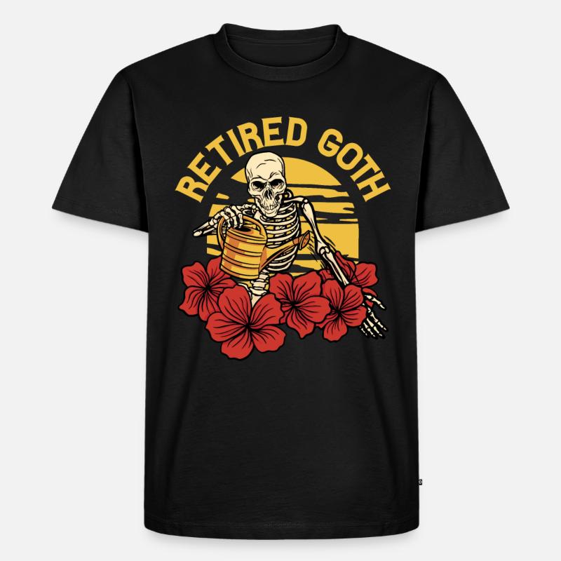 Retired Goth Gotisch Geschenk - Männer Premium Bio T-Shirt - Schwarz