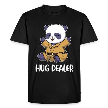 Hug Dealer Panda Panda Bear Gift - Men's Premium Organic T-Shirt - black - Front - Nico (187cm)