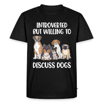 Chiens introvertis Cadeau introverti - T-shirt Premium bio Homme - noir - Devant - Nico (187cm)