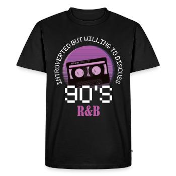 Introverti cadeau introverti R& B des années 90 - T-shirt Premium bio Homme - noir - Devant - Nico (187cm)