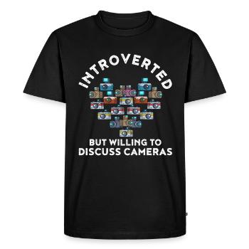 Caméras introverties Cadeau introverti - T-shirt Premium bio Homme - noir - Devant - Nico (187cm)