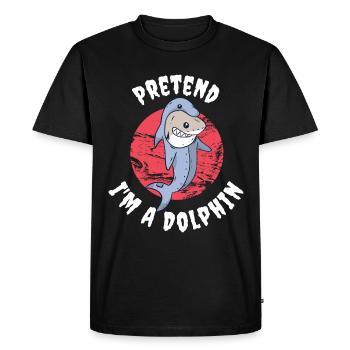 Faites semblant d’offrir un dauphin de dauphin - T-shirt Premium bio Homme - noir - Devant - Nico (187cm)