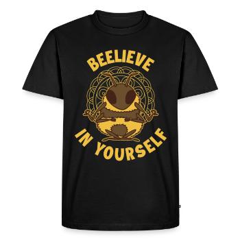 Beelieve In Yourself Bees Gift - Men's Premium Organic T-Shirt - black - Front - Nico (187cm)