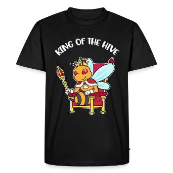 King Of The Hive Bee Cadeau - T-shirt Premium bio Homme - noir - Devant - Nico (187cm)