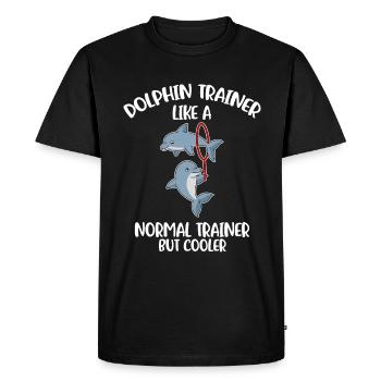 Dolphin Trainer Dolphin Cadeau - T-shirt Premium bio Homme - noir - Devant - Nico (187cm)
