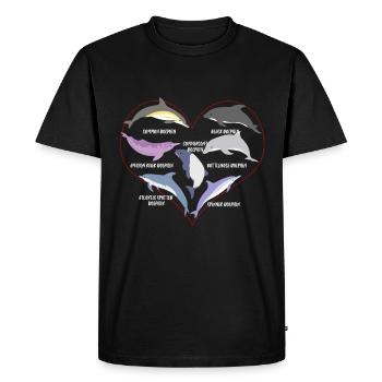 Types de dauphins Dolphin Gift - T-shirt Premium bio Homme - noir - Devant - Nico (187cm)