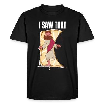 J’ai vu que Jésus Jésus cadeau - T-shirt Premium bio Homme - noir - Devant - Nico (187cm)