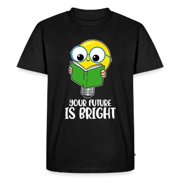 Votre avenir est un cadeau d’enseignant brillant - T-shirt Premium bio Homme - noir - Devant - Nico (187cm)