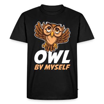 Owl Par Moi-même Owl Cadeau - T-shirt Premium bio Homme - noir - Devant - Nico (187cm)