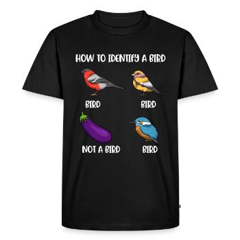 How To Identify A Bird Vogel Geschenk - Männer Premium Bio T-Shirt - Schwarz - Vorne - Nico (187cm)
