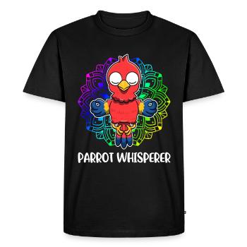 Parrot Whisperer Parrot Gift - Men's Premium Organic T-Shirt - black - Front - Nico (187cm)