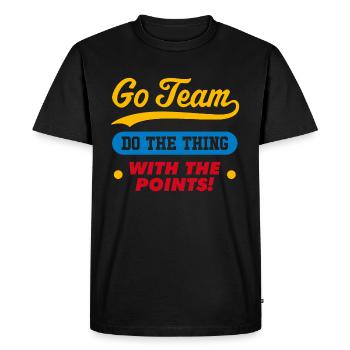 Go Team Faites la chose avec les points - T-shirt Premium bio Homme - noir - Devant - Nico (187cm)