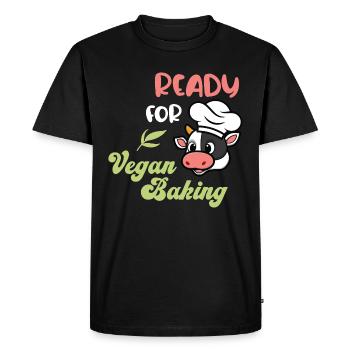 Ready for Vegan Baking - Men's Premium Organic T-Shirt - black - Front - Nico (187cm)