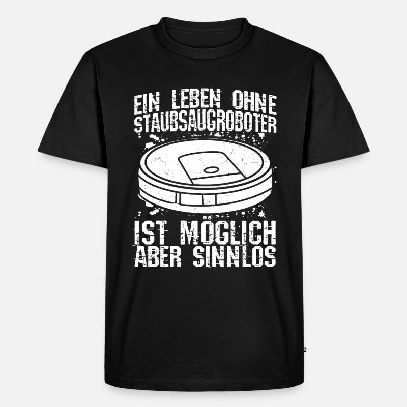 Staubsaugroboter Staubsauger Roboter Geschenk - Männer Premium Bio T-Shirt - Schwarz