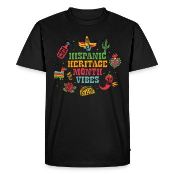 Hispanic Month of Hispanic Heritage Gift - Men's Premium Organic T-Shirt - black - Front - Nico (187cm)