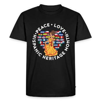 Hispanic Month of Hispanic Heritage Gift - Men's Premium Organic T-Shirt - black - Front - Nico (187cm)