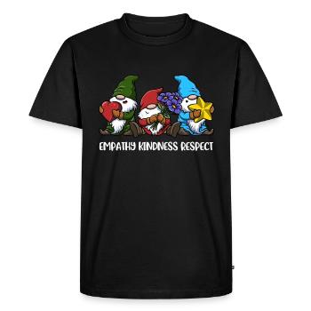 Empathie Gentillesse Respect Gentillesse Cadeau - T-shirt Premium bio Homme - noir - Devant - Nico (187cm)