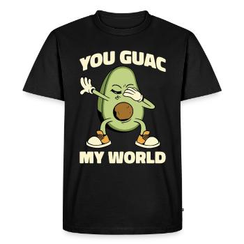 You Guac My World Avocat Cadeau - T-shirt Premium bio Homme - noir - Devant - Nico (187cm)