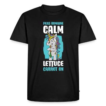 Romaine Calm Lettuce Carrot On carrot gift - Men's Premium Organic T-Shirt - black - Front - Nico (187cm)