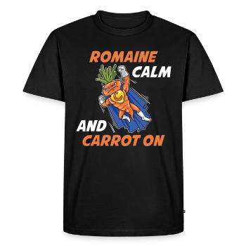 Romaine Calm And Carrot On Carrot Gift - Men's Premium Organic T-Shirt - black - Front - Nico (187cm)