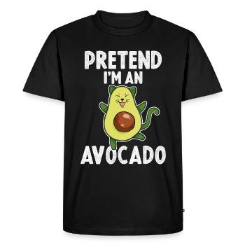 Pretend Im An Avocado Avocado Gift - Men's Premium Organic T-Shirt - black - Front - Nico (187cm)