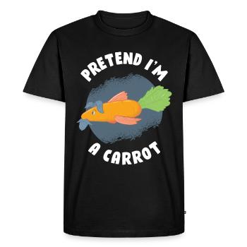 Pretend im A Carrot Carrot Gift - Men's Premium Organic T-Shirt - black - Front - Nico (187cm)