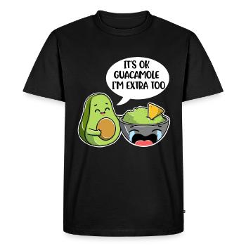 C’est du guacamole Ok en extra trop d’avocat cadeau - T-shirt Premium bio Homme - noir - Devant - Nico (187cm)