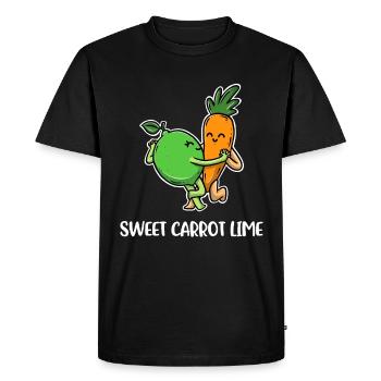 Sweet Carrot Lime Carrot Gift - Men's Premium Organic T-Shirt - black - Front - Nico (187cm)