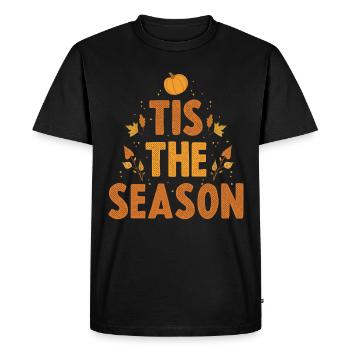 C’est la saison Citrouille Cadeau Citrouille - T-shirt Premium bio Homme - noir - Devant - Nico (187cm)