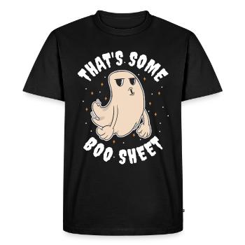 C’est un cadeau Boo Sheet Spirit - T-shirt Premium bio Homme - noir - Devant - Nico (187cm)