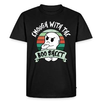 Assez avec le cadeau Boo Sheet Spirit - T-shirt Premium bio Homme - noir - Devant - Nico (187cm)