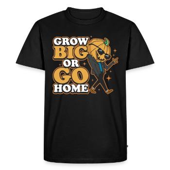 Grow Big ou Go Home Cadeau de citrouille - T-shirt Premium bio Homme - noir - Devant - Nico (187cm)