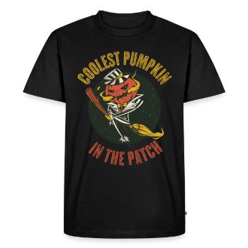 Citrouille la plus cool dans le cadeau de citrouille Patch - T-shirt Premium bio Homme - noir - Devant - Nico (187cm)